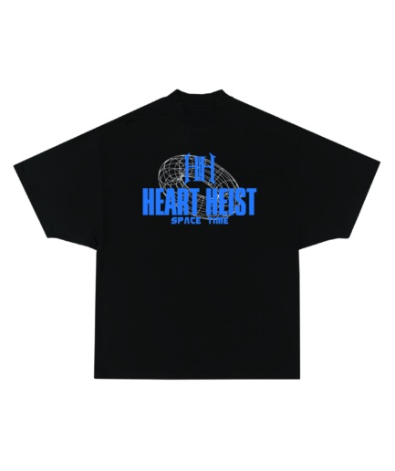 Heart Heist Spacetime T-shirt Black Blue