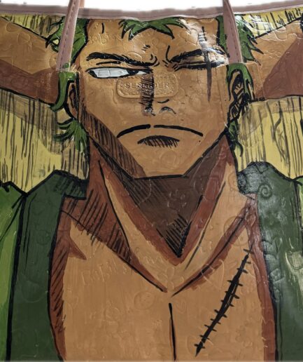 Zoro Anime Hand-Painted Tote Bag