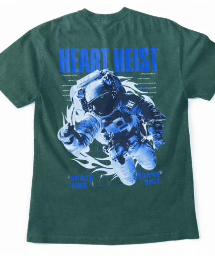 Heart Heist Spacetime T-shirt Green