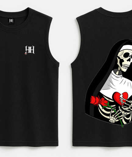 Broken HeArt – Black Sleeveless Tank Top