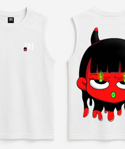 Luna Mist – White Sleeveless Tank Top