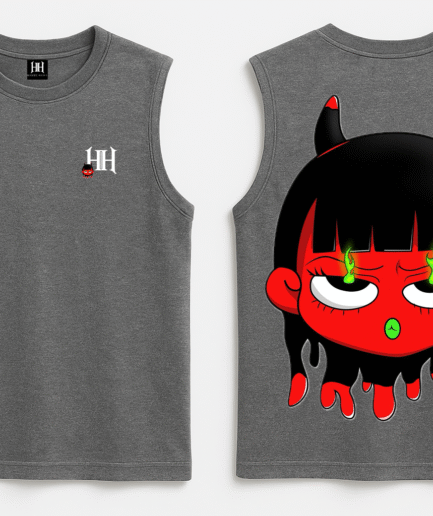 Luna Mist – Grey Sleeveless Tank Top