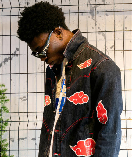 Hand-Painted Naruto Denim Jacket
