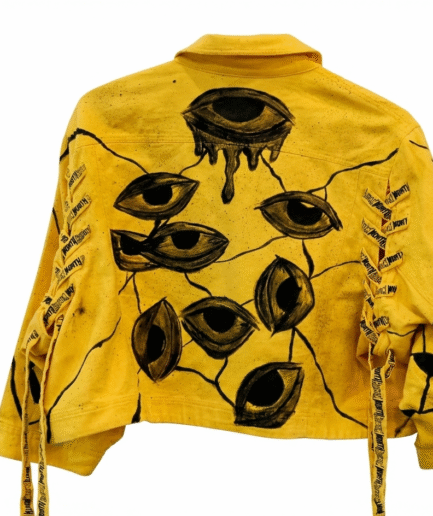 "Seeing" Custom Lace-Up Denim Jacket