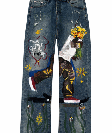 Love Don’t Cost a Thing – Hand-Painted Denim Pant
