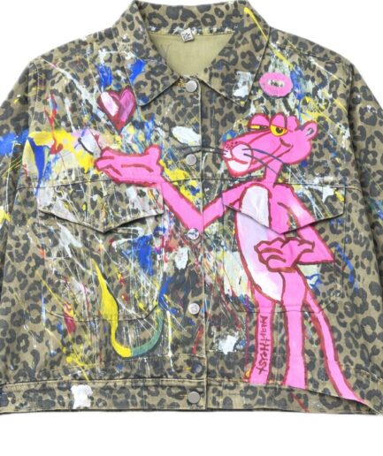 Jungle Heist: Hand-Painted Leopard Jacket