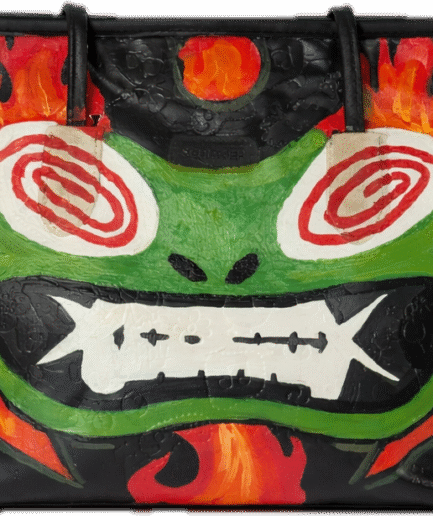 Fire Burst Hand-Painted Tote Bag