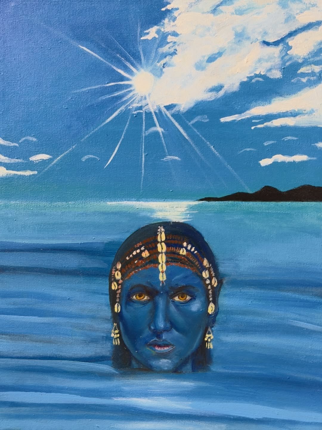 ÀWỌN INÚ- Between Water, Light, and Becoming (Between Water)Artist- @motunolabiSize- 16inches x